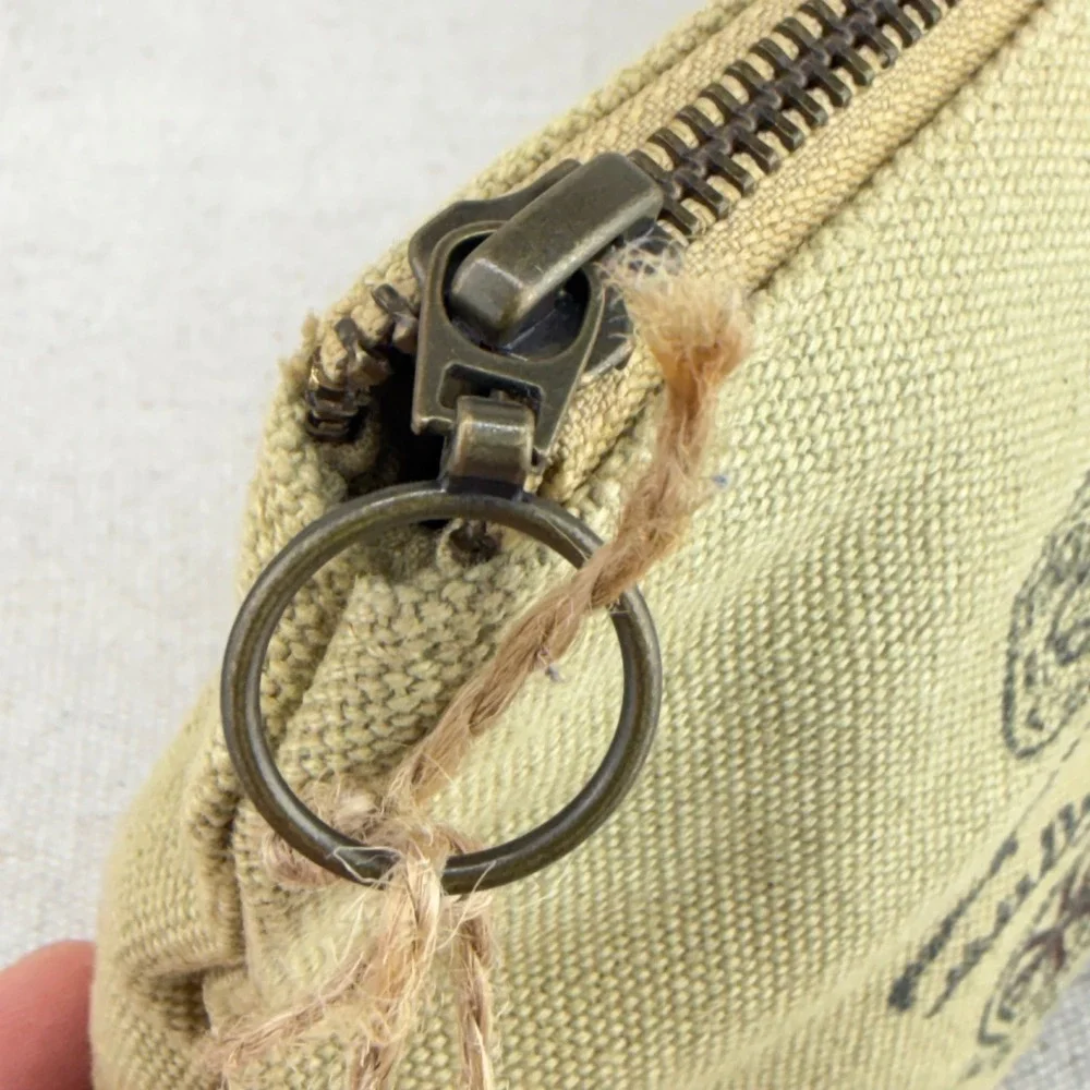 American Glory Buckboard Brand Canvas Pouch Vintage Feed Bag Style Tan Bag